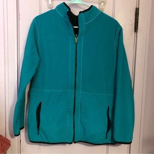 Fleece reversible zippered jacket